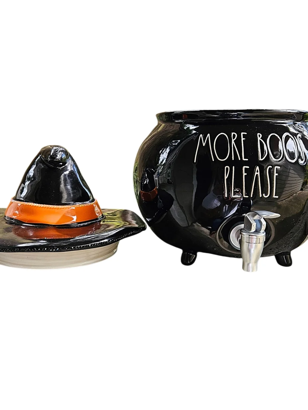 Rae Dunn Halloween Witches Hat Drink Dispenser Cauldron & Mug
